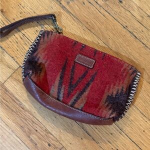 Pendleton Red and Brown Wool Clutch